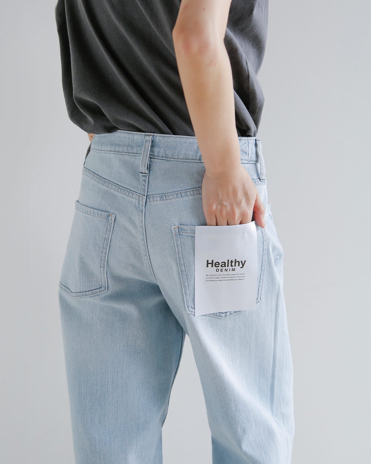 Healthy Denim ヘルシーデニム ミッドライズ ワイド ストレート デニム