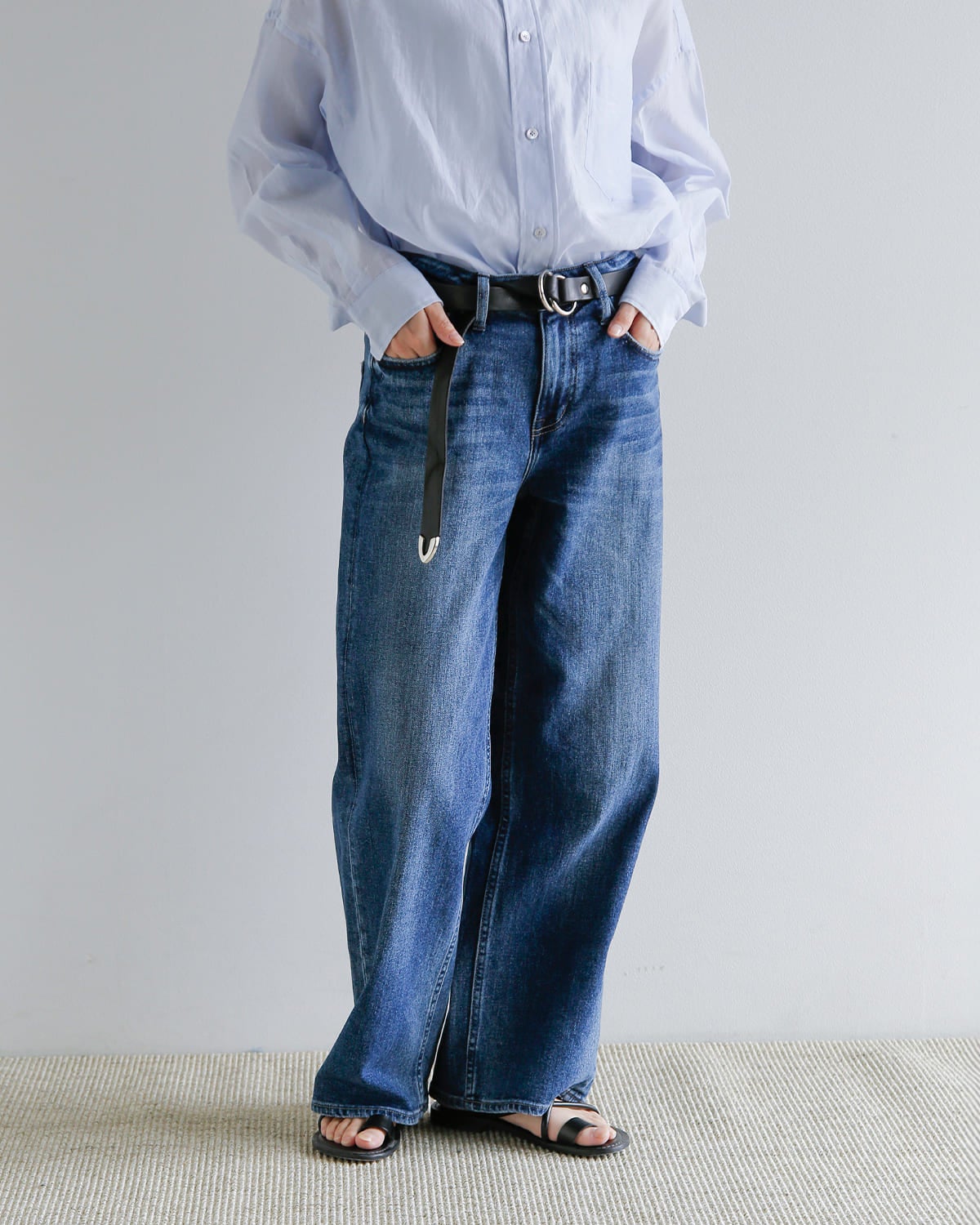 Healthy Denim ヘルシーデニム ミッドライズ ワイド ストレート デニム
