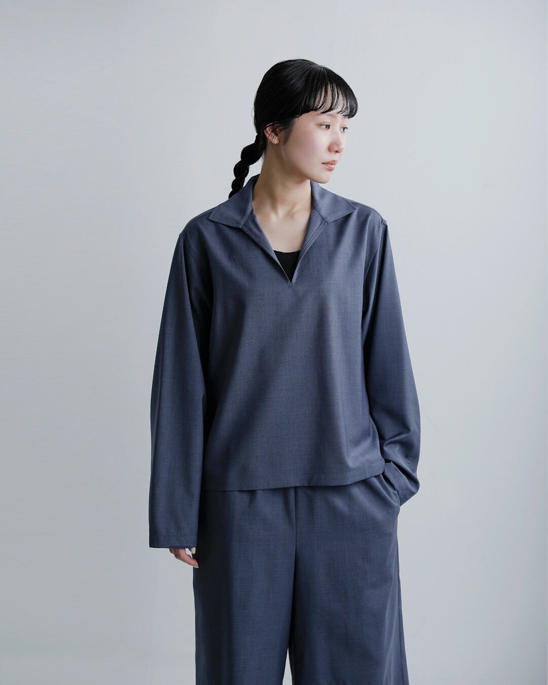 LOEFF ロエフ ウールトロ スキッパーシャツレディース 2026ss新作 春夏