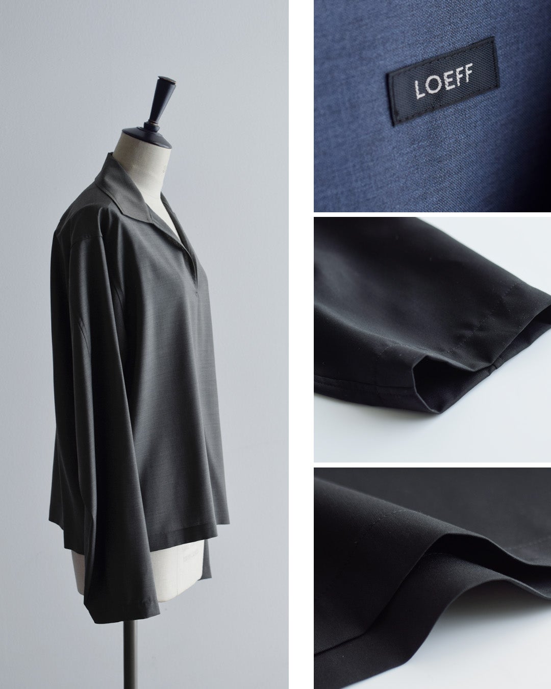 LOEFF ロエフ ウールトロ スキッパーシャツレディース 2026ss新作 春夏