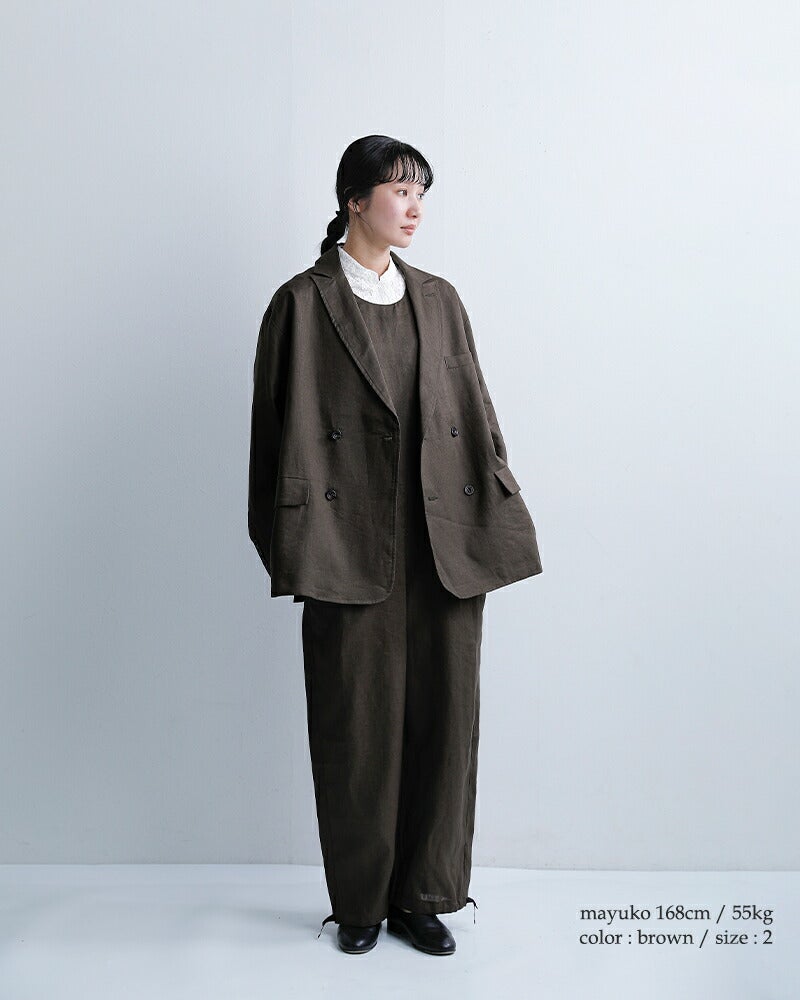 Honnete オネット リネン サロペット ho-26ss-p25 レディース 2026ss