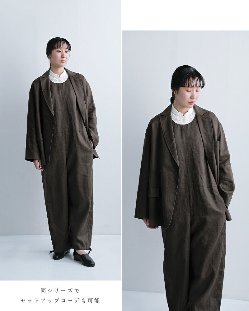 Honnete オネット リネン サロペット ho-26ss-p25 レディース 2026ss