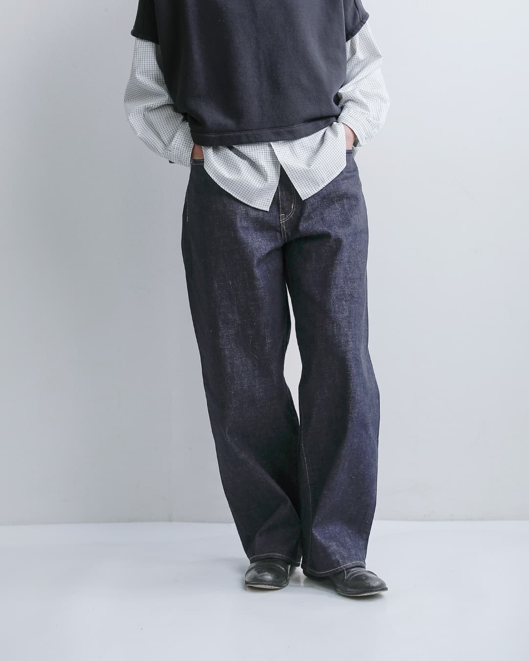 Sanca サンカ 15.5oz 5ポケット ワイドフィット デニムパンツ s26spt05
