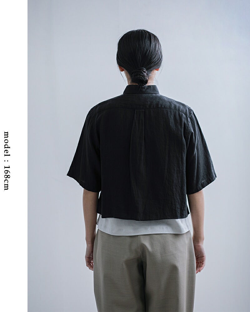 Gymphlex ジムフレックス リネン ボタンダウン 半袖シャツ gy-b0367skc