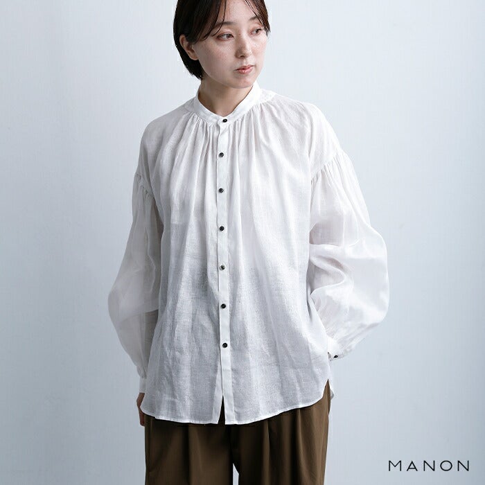 クーポン対象】MANON マノン フレンチリネン アミカルシャツ “FRENCH