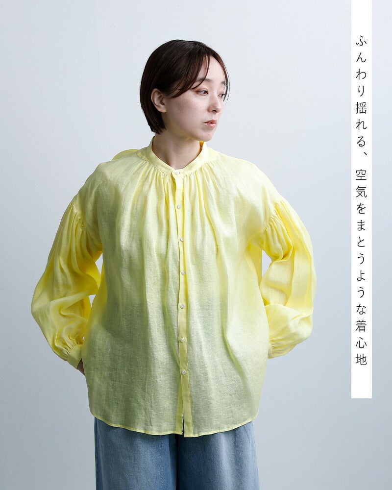 クーポン対象】MANON マノン フレンチリネン アミカルシャツ “FRENCH