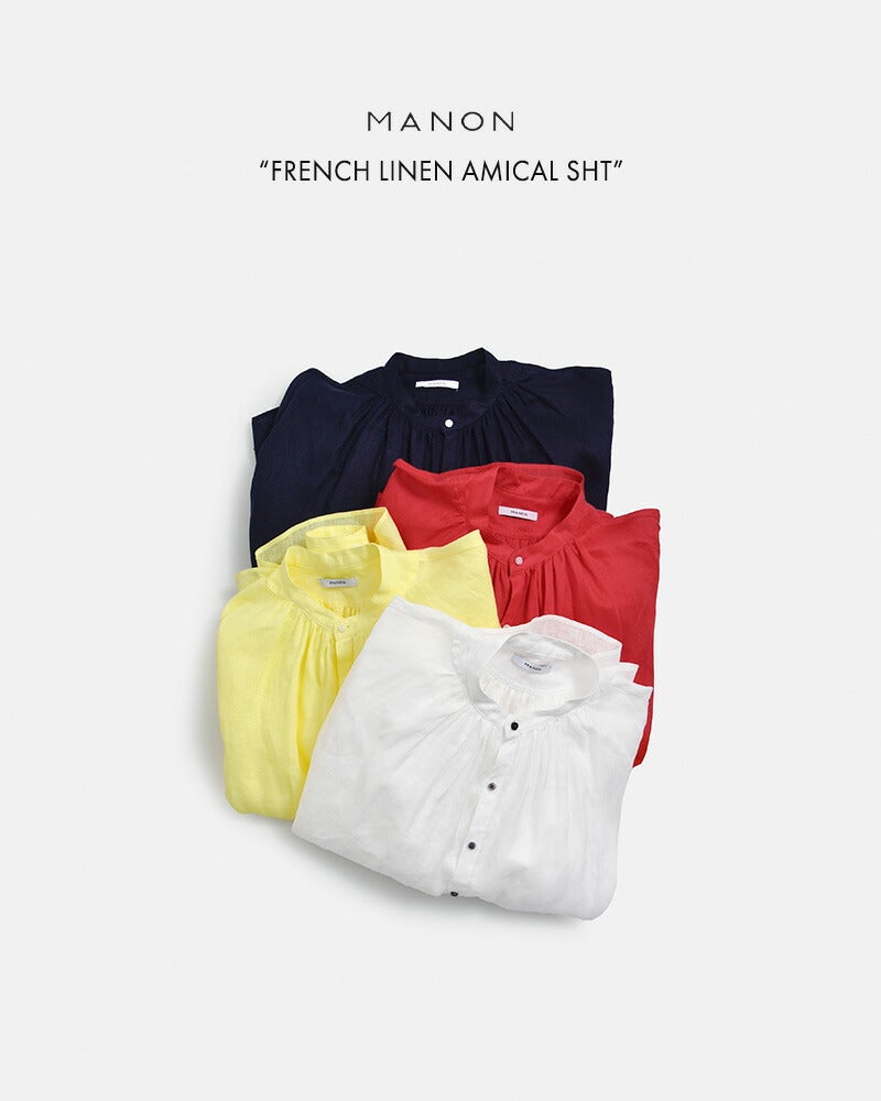 クーポン対象】MANON マノン フレンチリネン アミカルシャツ “FRENCH