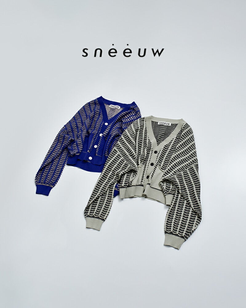 sneeuw スニュウ コットン ウィンドウ カーディガン snw33-19