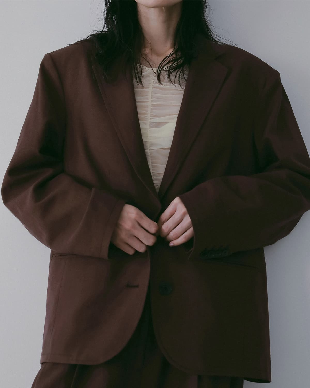 anukeオーバーリネンジャケット 36サイズ ネイビー ànuke online store（アンヌーク） / Over Linen JacketOver Linen