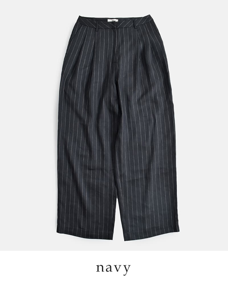anuke アンヌーク リネン タック ワイドパンツ Linen Tuck Pants anuke アンヌーク リネン タック ワイドパンツ Linen Tuck Pants