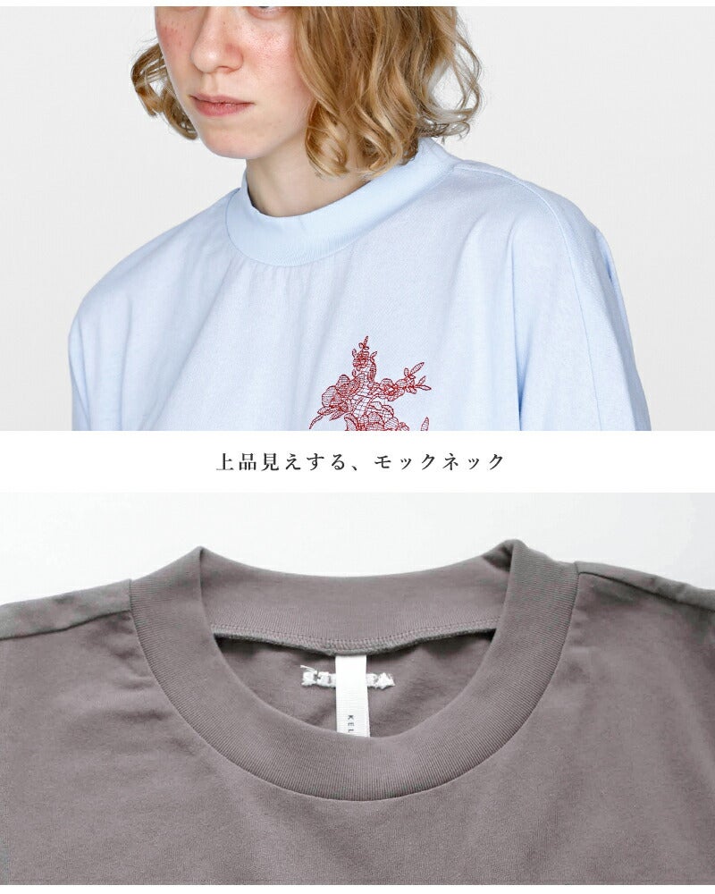 クーポン対象】kelen ケレン コットンジャージー フラワーモチーフ刺繍