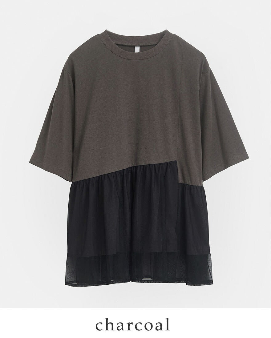 kelen ケレン アシンメトリー 異素材コンビ トップス “TETTO