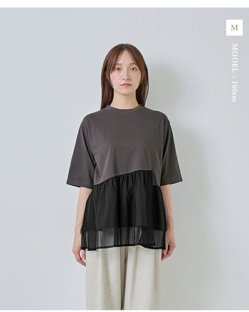 kelen ケレン アシンメトリー 異素材コンビ トップス “TETTO