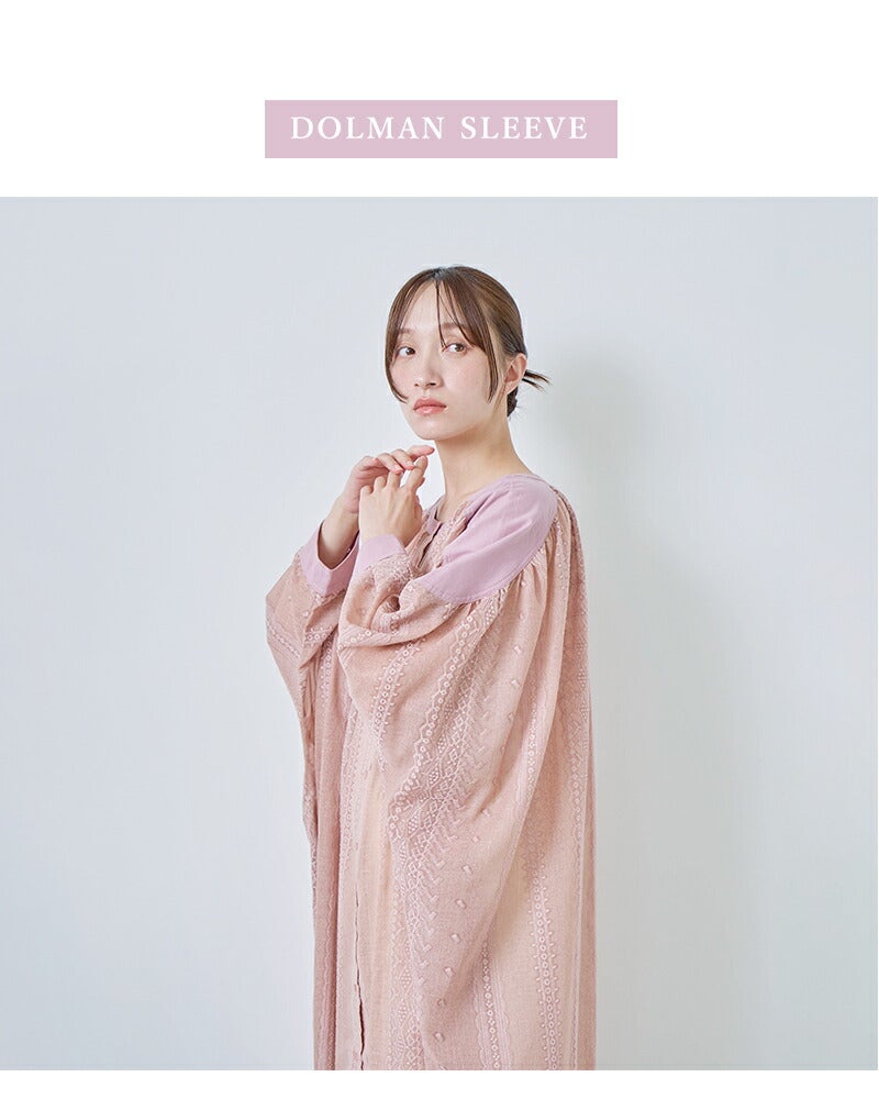 kelen ケレン 前後2way 刺繍シアー ドルマンスリーブ ワンピース “TOKA