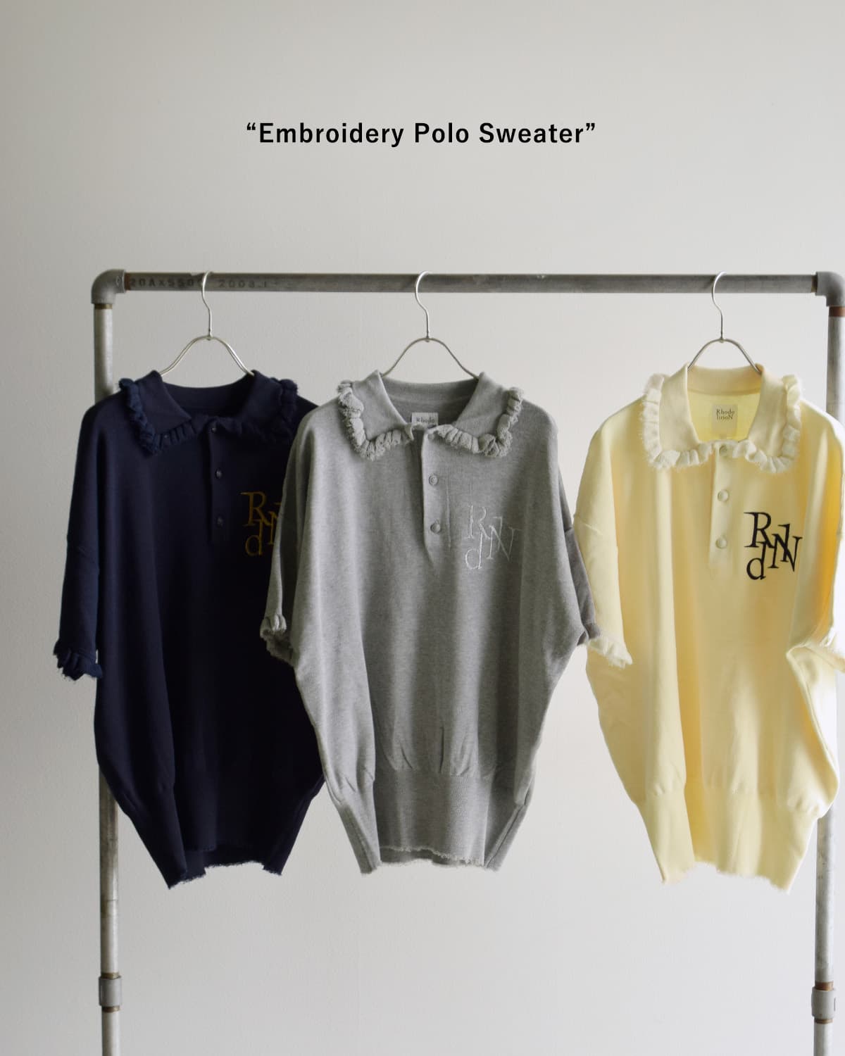 RHODOLIRION ロドリリオン 刺繍 半袖ポロシャツ “Embroidery Polo