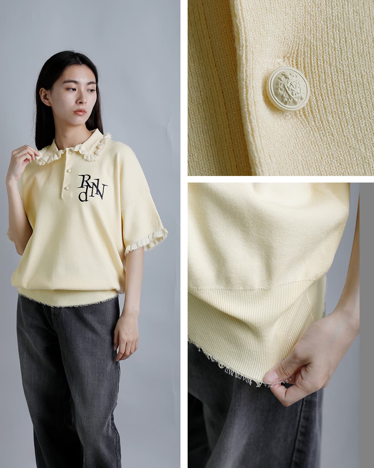RHODOLIRION ロドリリオン 刺繍 半袖ポロシャツ “Embroidery Polo