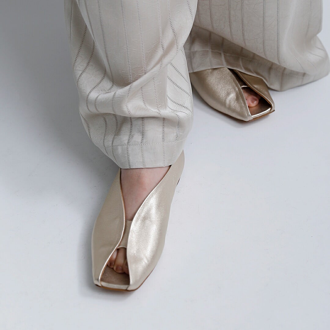 おまとめSANTI、HENRI EN VARGO HENRI EN VARGO（ヘンリエンヴァーゴ） レザー オープントゥ パンプス