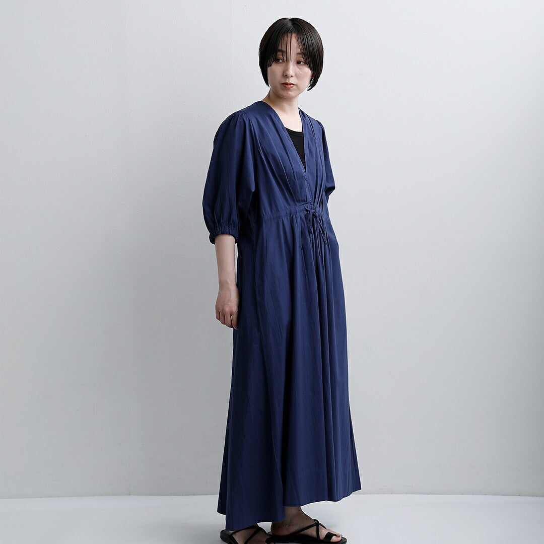クーポン対象】normment ノーメント コットンポプリン タック ドレス