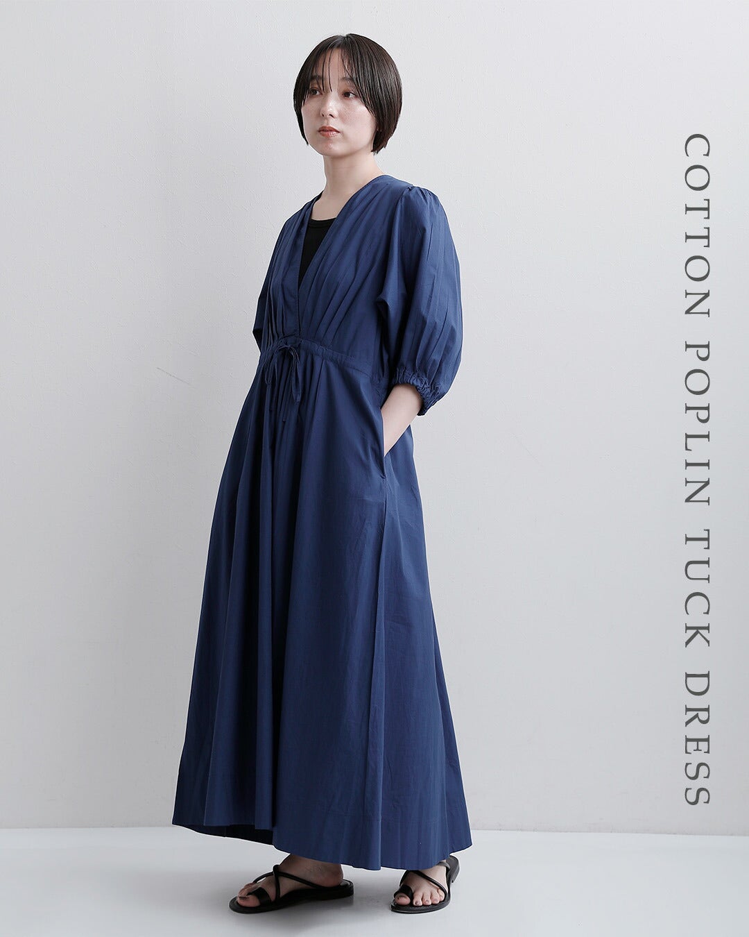50%OFF】normment ノーメント コットンポプリン タック ドレス “COTTON