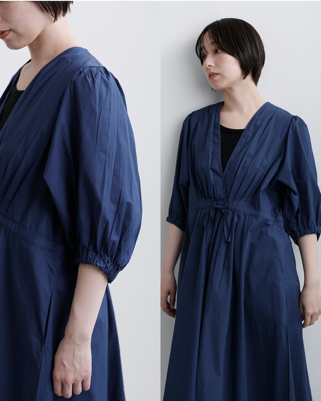 30%OFF】normment ノーメント コットンポプリン タック ドレス “COTTON