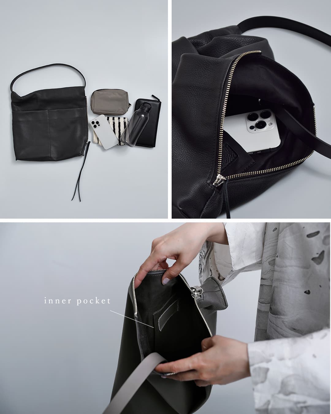 POMTATA ポンタタ カウレザー 巾着 変形トートバッグ TIO MA TOTE tio