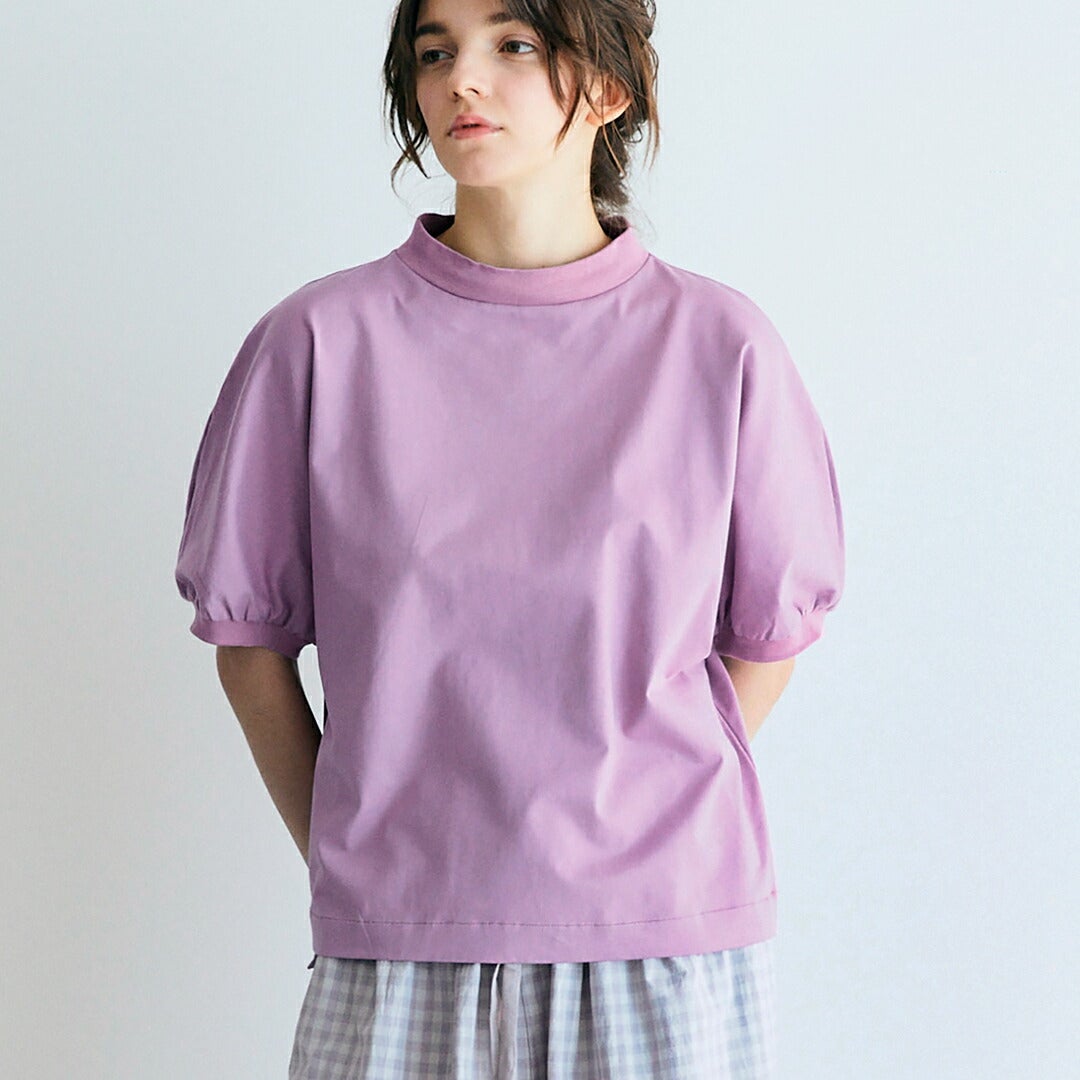 クーポン対象】MAGALI マガリ コットン天竺 ギャザースリーブ