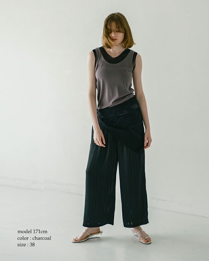 30%OFF】whyto ホワイト シアー コンビネーション 2way タンクトップ