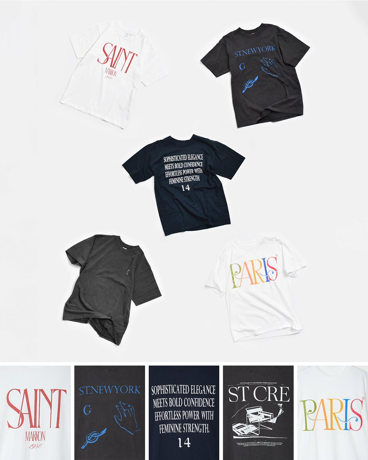 CREDONA クレドナ コットン プリント パーマネント Tシャツ “PARMANENT