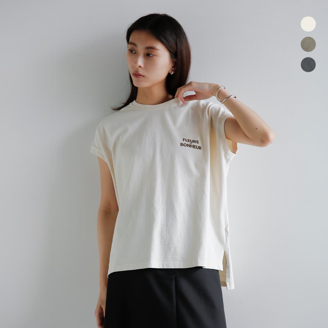 upper hights アッパーハイツ コットン ビッグ ノースリーブ Tシャツ
