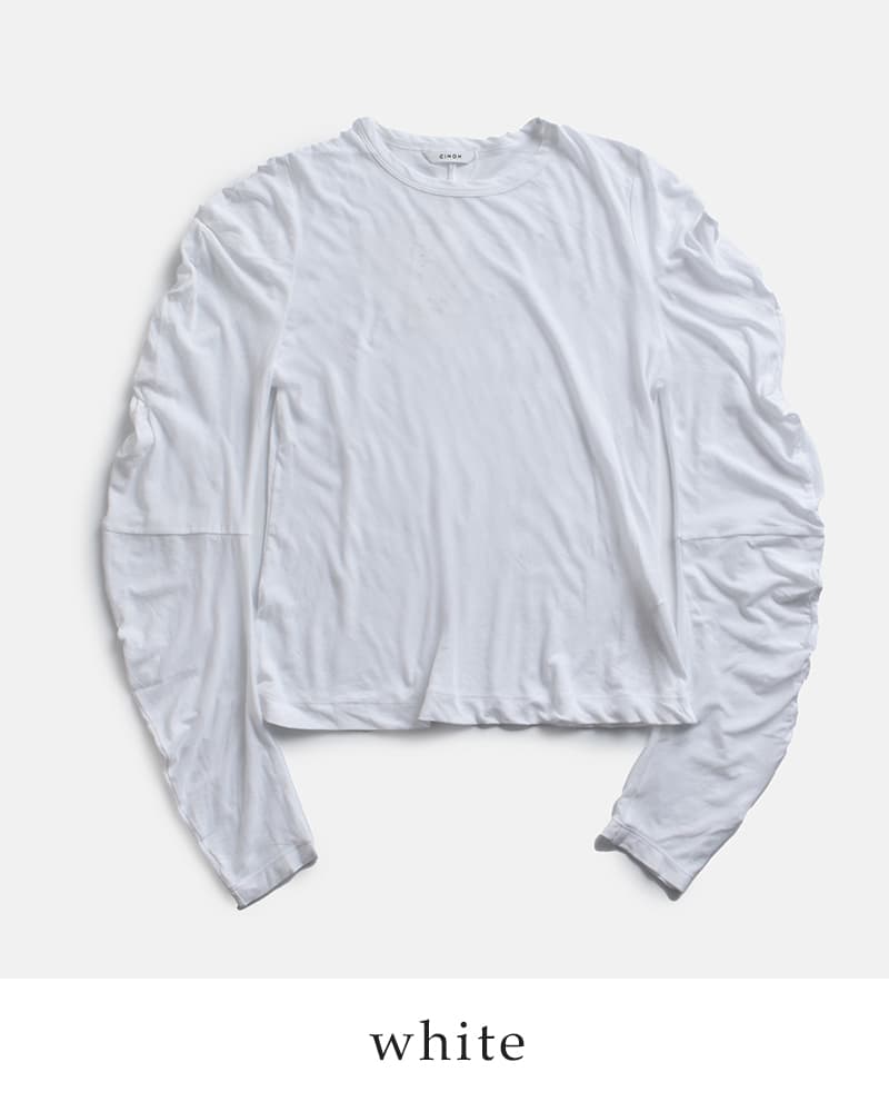 【CINOH チノ 】強撚コットン天竺ジャージードルマンTシャツ CINOH チノ コットン天竺 シアー ロングスリーブ プルオーバー “SHEF