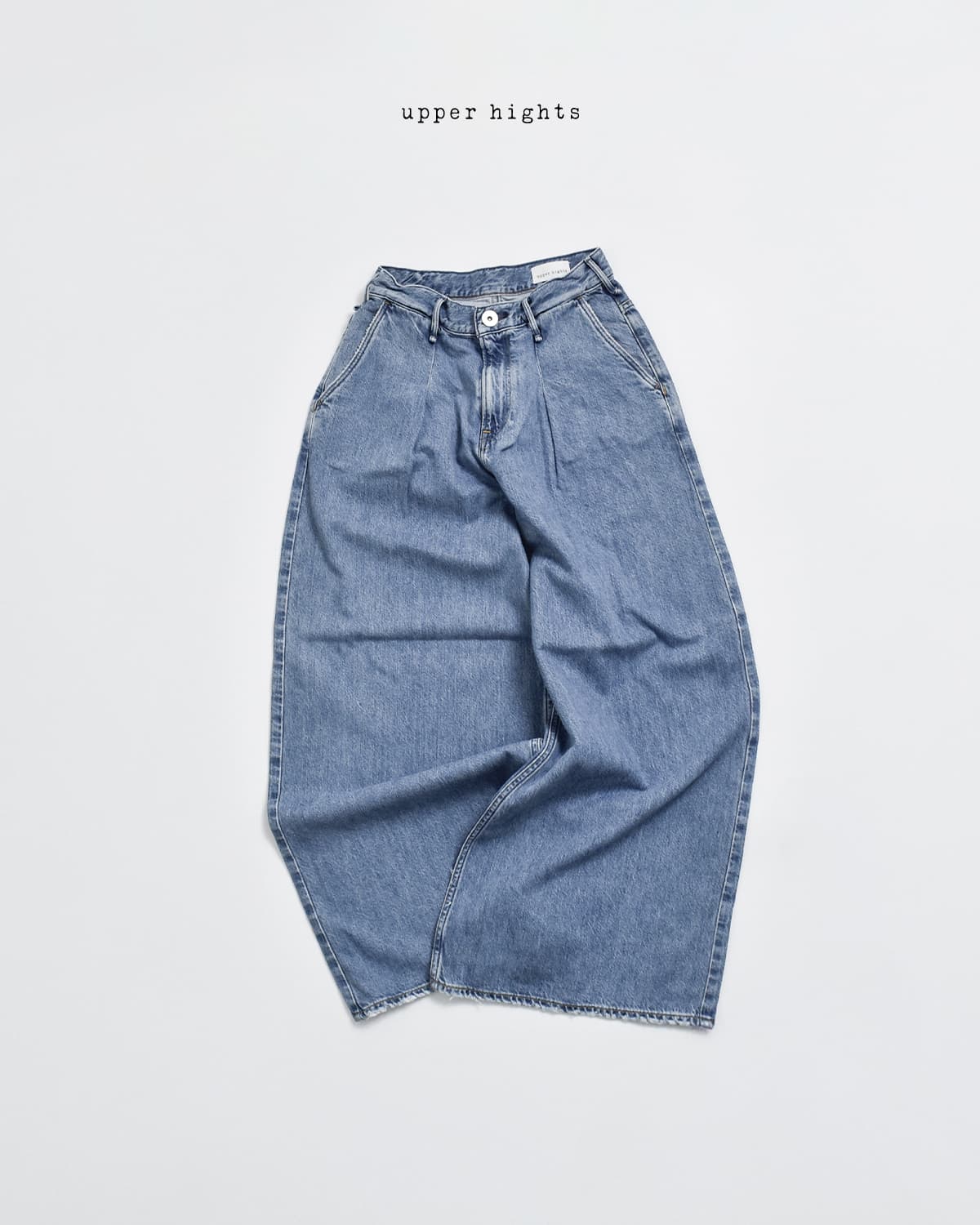 アッパーハイツ THE CHEEKY BUGGY デニム upper hights アッパーハイツ ミドルライズ ワイド バギー パンツ “THE
