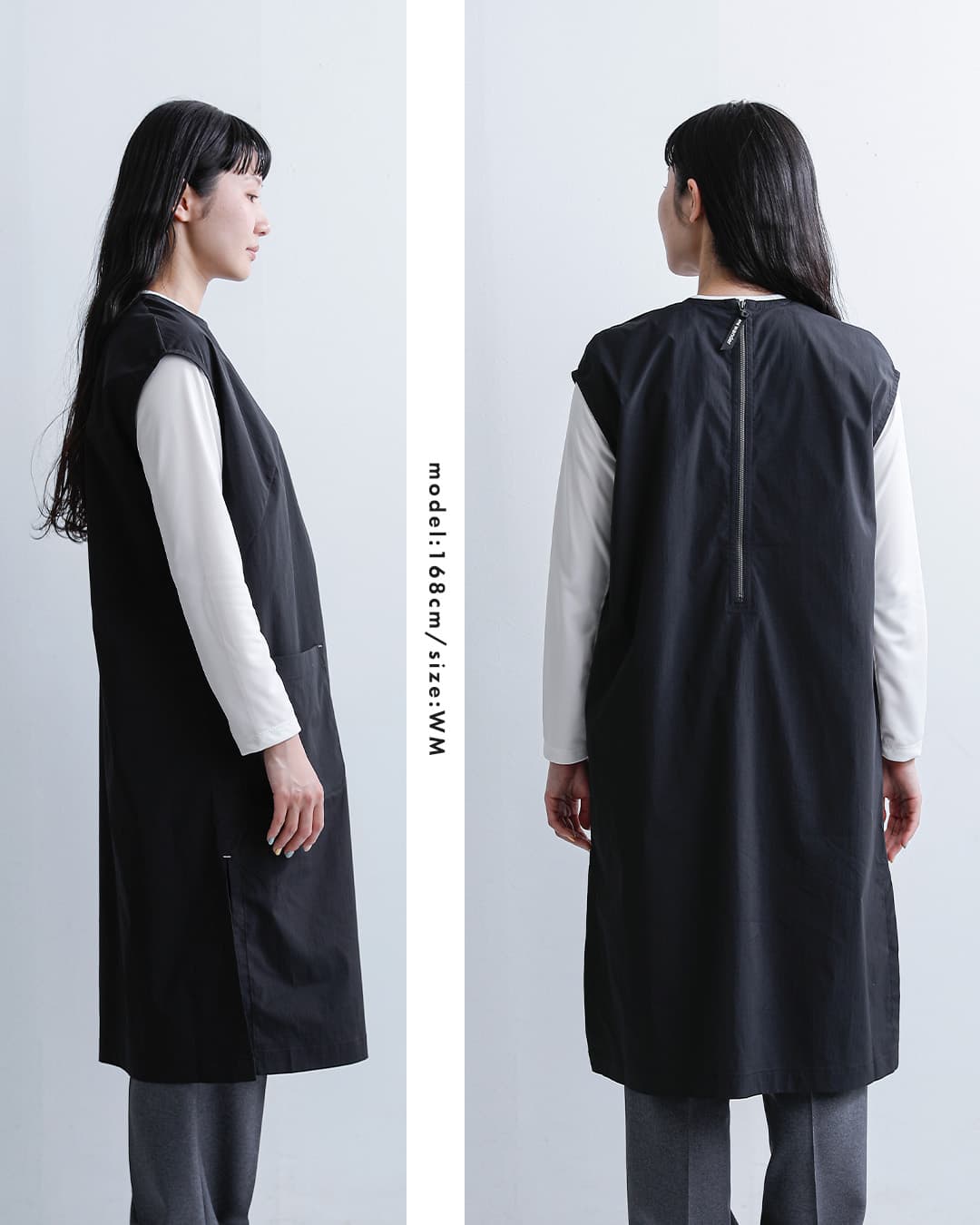 and wander アンドワンダー UVカット ストレッチ ドレス UV cut