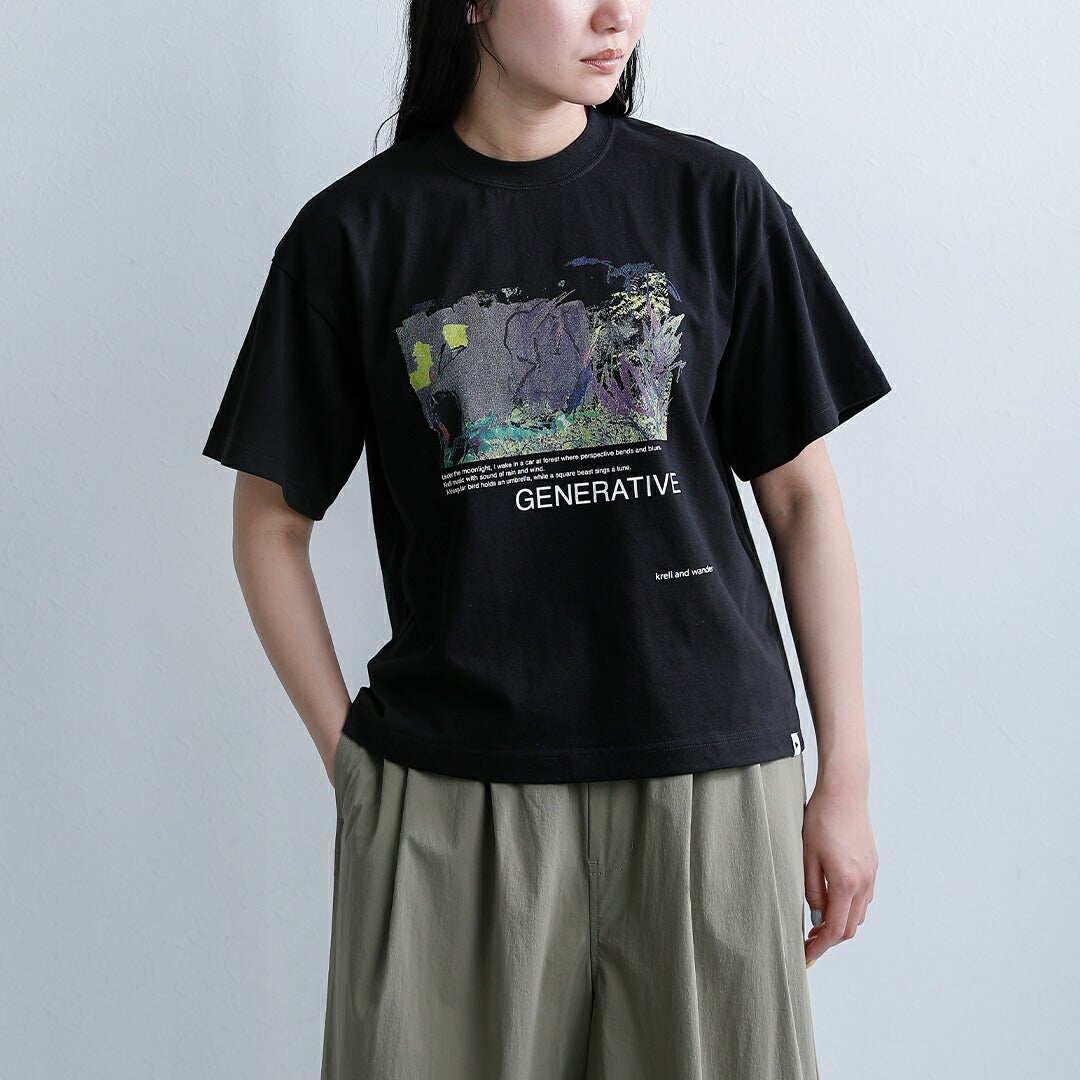クーポン対象】and wander アンドワンダー コットン グラフィックT