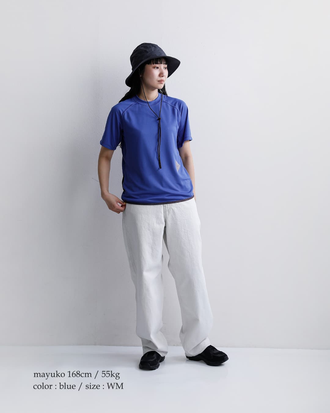 and wander アンドワンダー ドライジャージー ラグラン 半袖Tシャツ