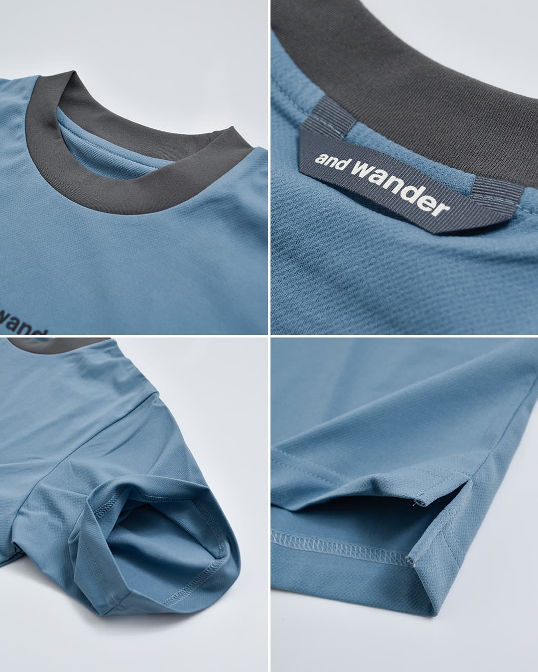 and wander アンドワンダー ドライメッシュ Tシャツ dry mesh T 574
