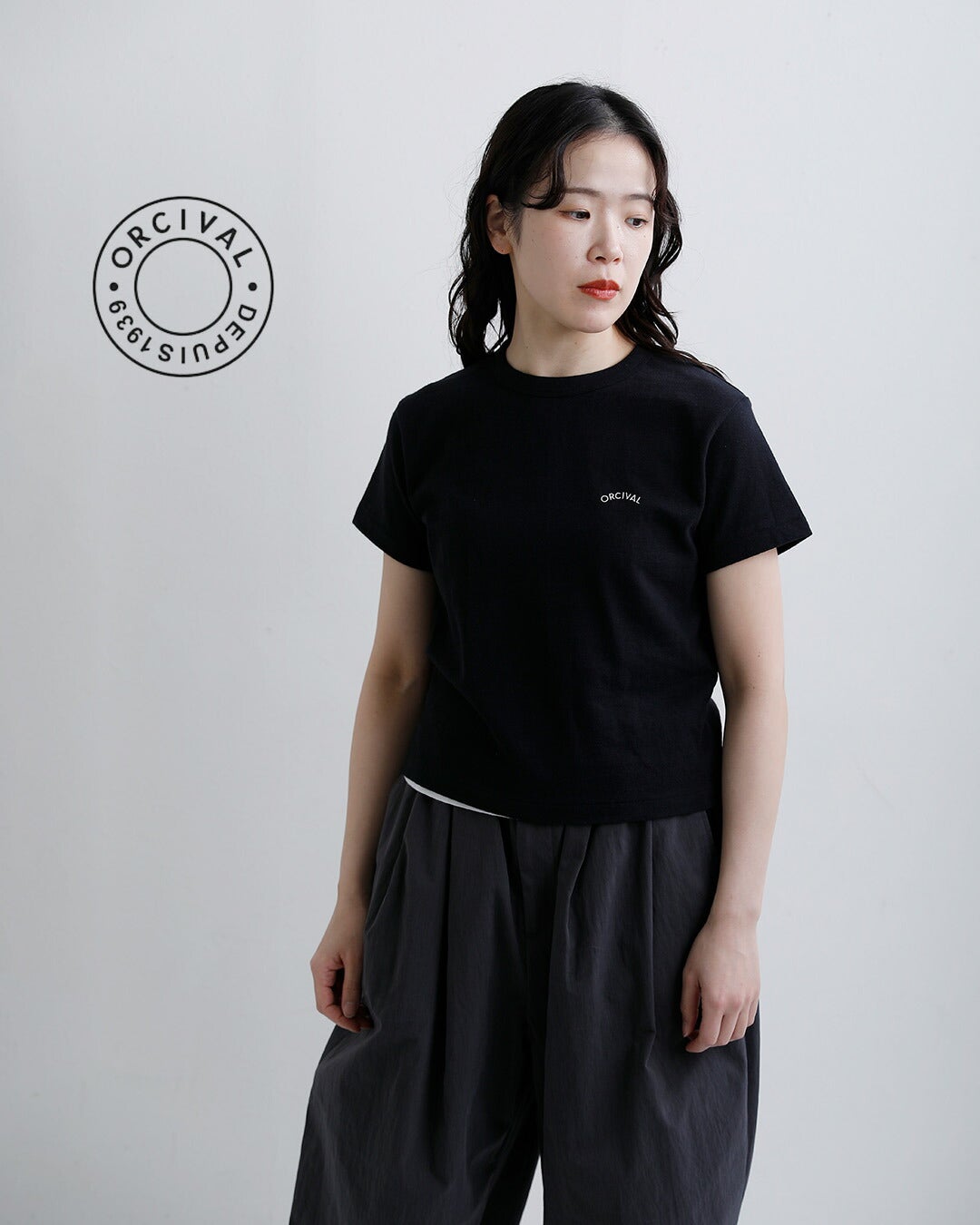 ORCIVAL オーチバル オーシバル コットン天竺 刺繍ロゴ 半袖Tシャツ or