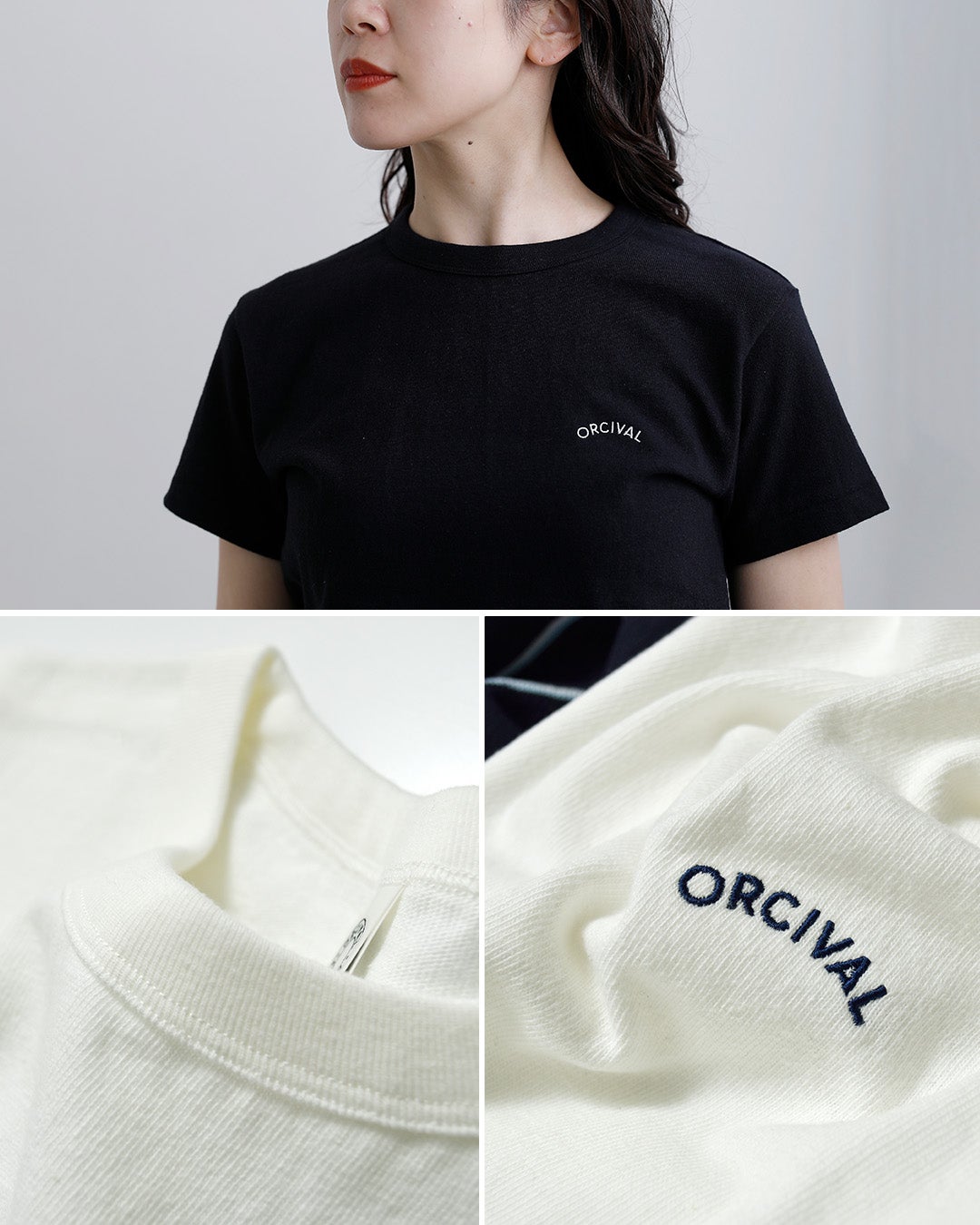 ORCIVAL オーチバル オーシバル コットン天竺 刺繍ロゴ 半袖Tシャツ or