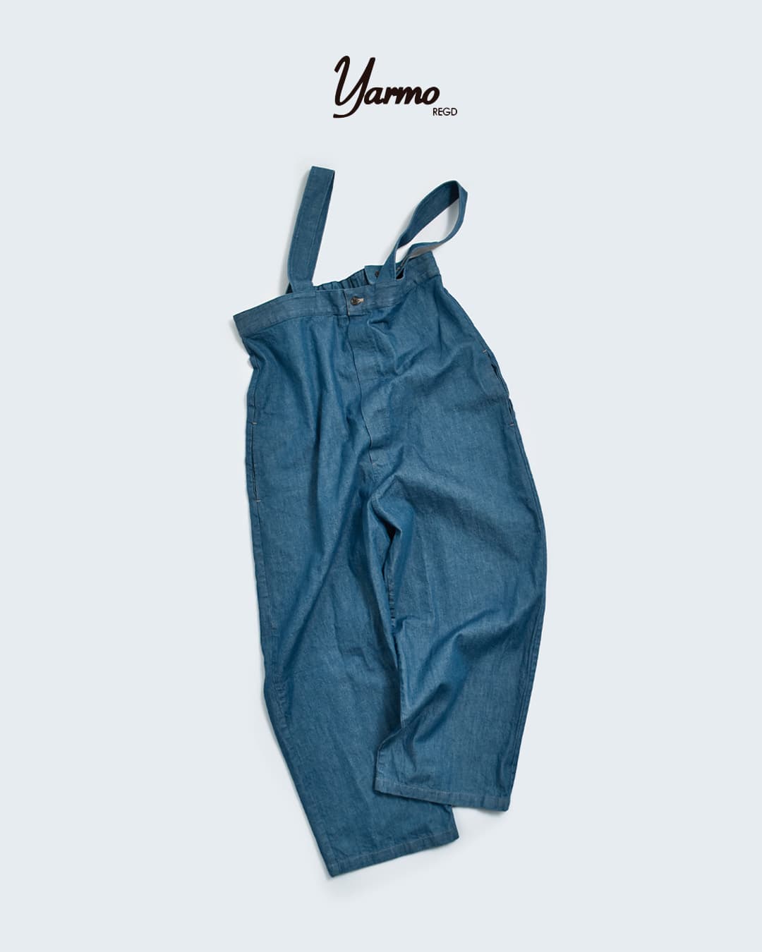 Yarmo ヤーモ デニム ハイライズ ブレース トラウザー パンツ yar-26ss