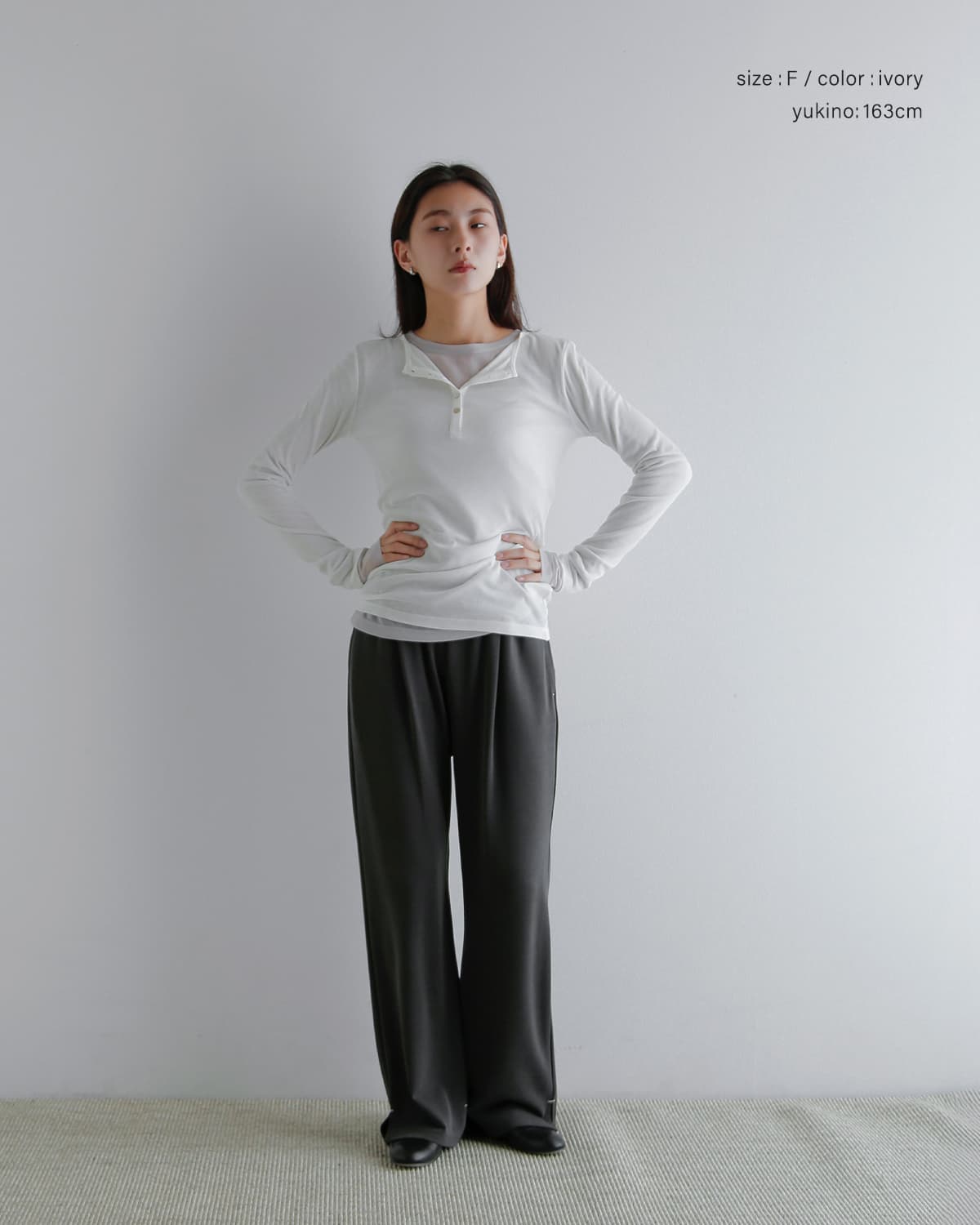 20%OFF】MANOF マノフ シアー レイヤード カットトップス 80105-1043