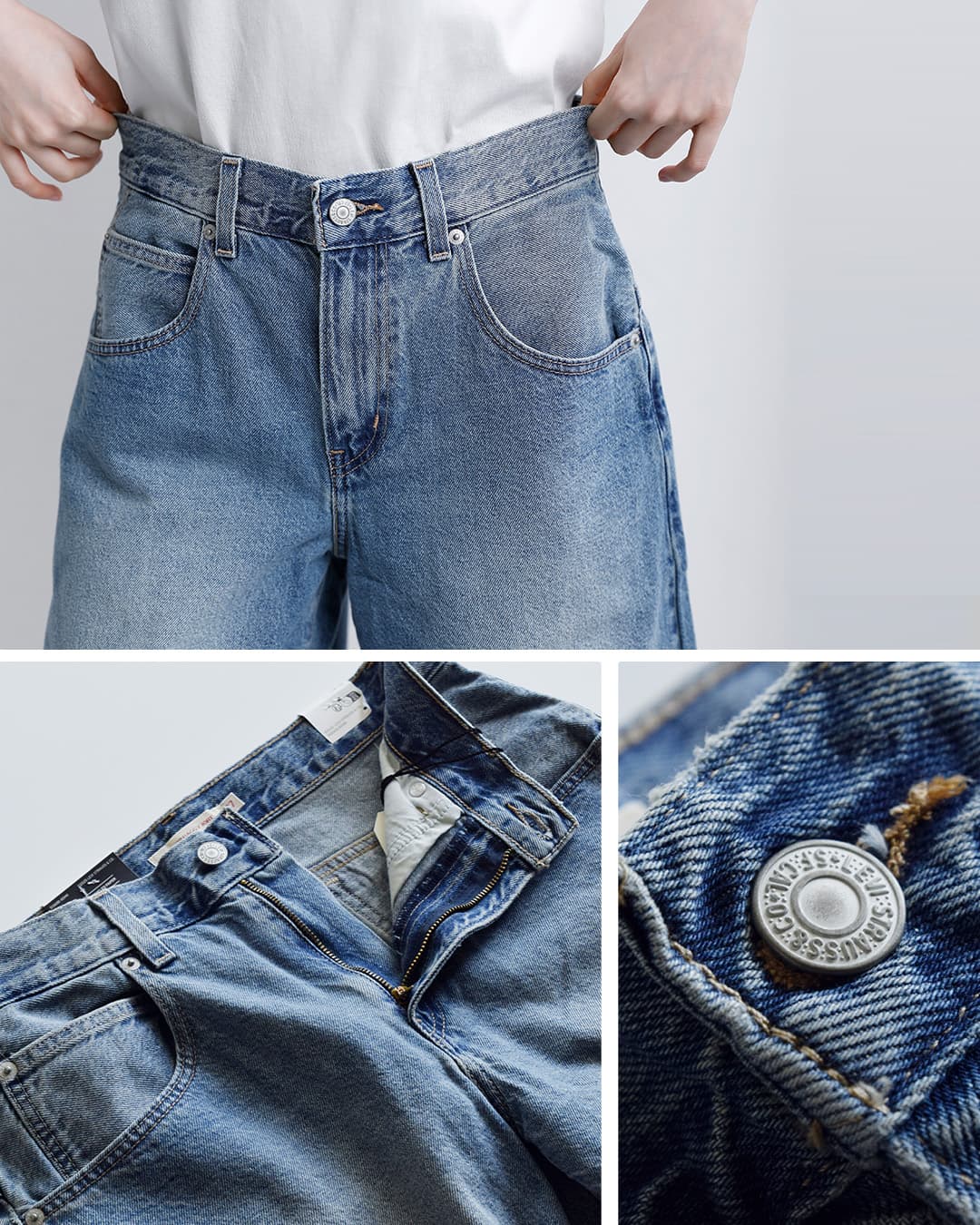 Levi's リーバイス スーパーバギー ハーフデニムパンツ SUPER BAGGY