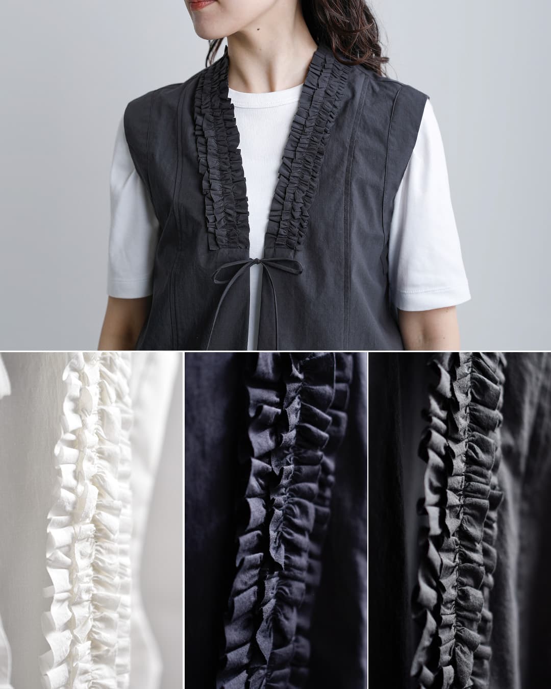 3こ1】【40%OFF】U PHORICA ユーフォリカ 近江晒コットン Vネック