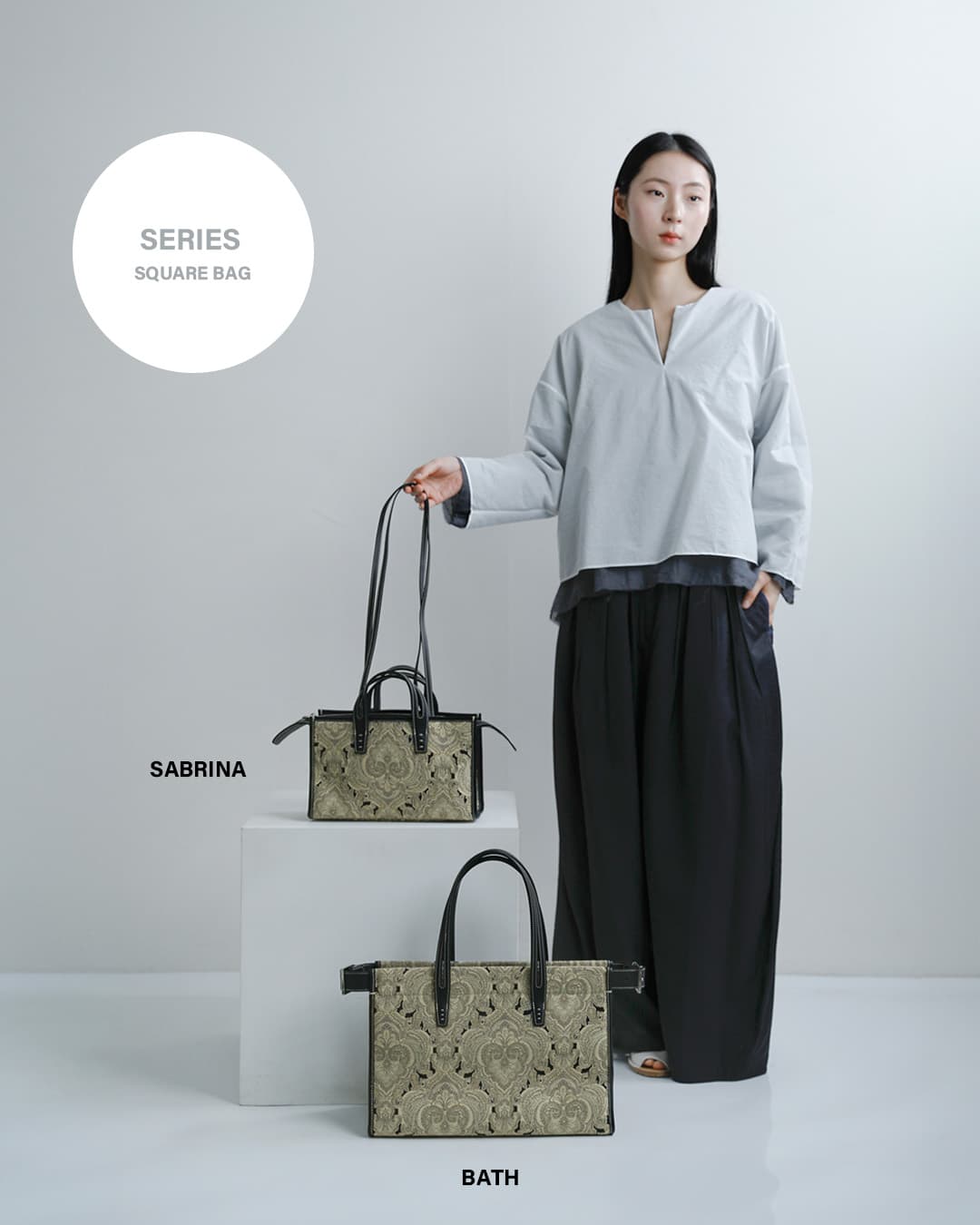 A VACATION ア ヴァケーション スクエア トートバッグ BATH 26ss-a109