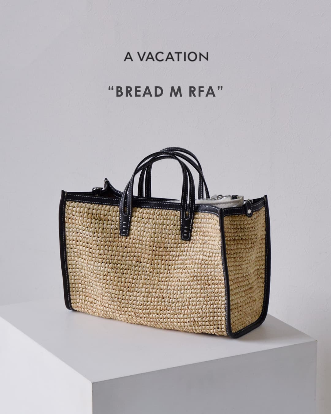 A VACATION ア ヴァケーション ラフィア 2way ショルダーバッグ BREAD