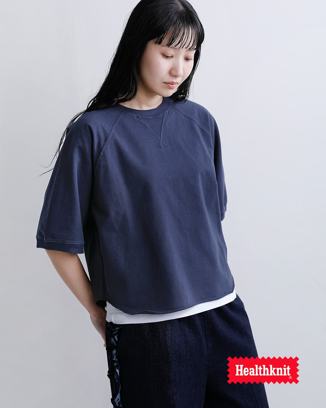 30%OFF】Healthknit ヘルスニット フェードライトウェイト クルー