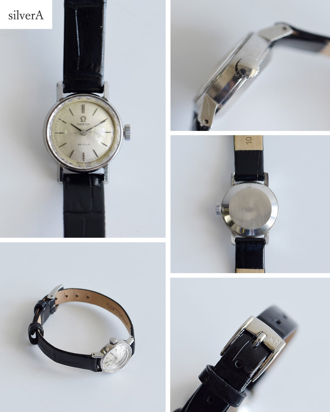OMEGA オメガ カウレザー 型押しベルト ステンレス ヴィンテージ OMEGA オメガ カウレザー 型押しベルト ステンレス ヴィンテージ