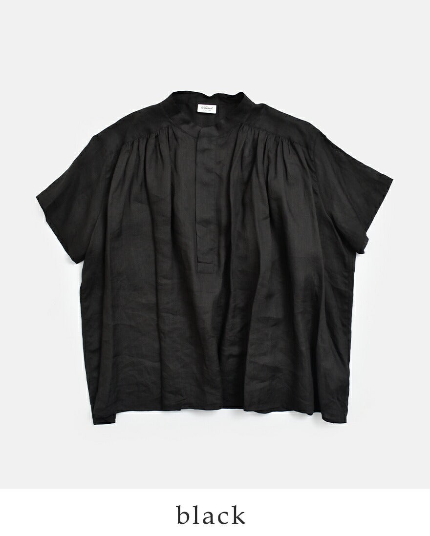 SHELLACシワ加工レザー半袖シャツ グランジ archive size46 20%OFF】Le Glazik ルグラジック ラミーシアー ギャザー 半袖シャツ lg