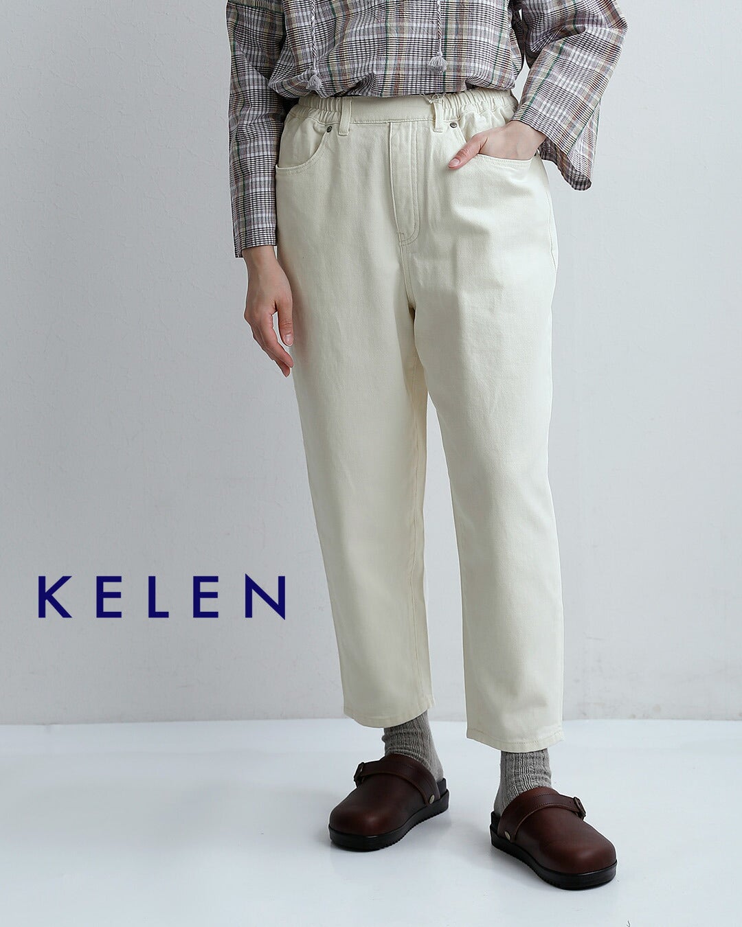 3こ1】【30%OFF】kelen ケレン コットン イージーフィット トラウザー