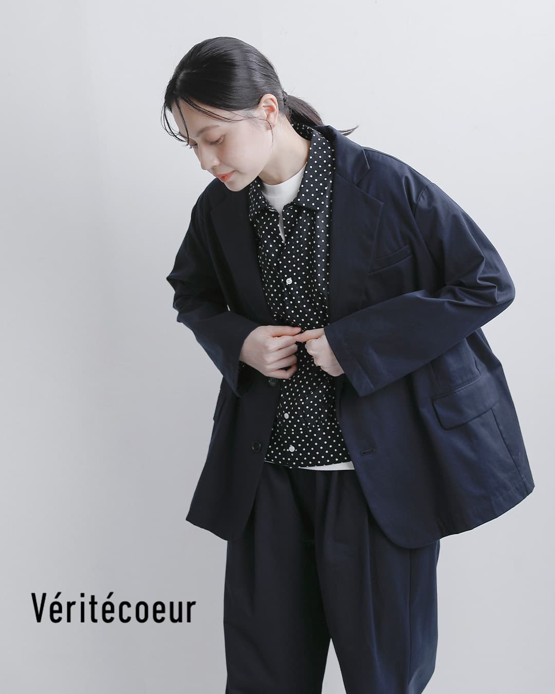 Veritecoeur ヴェリテクール コットンギャバジン テーラードジャケット