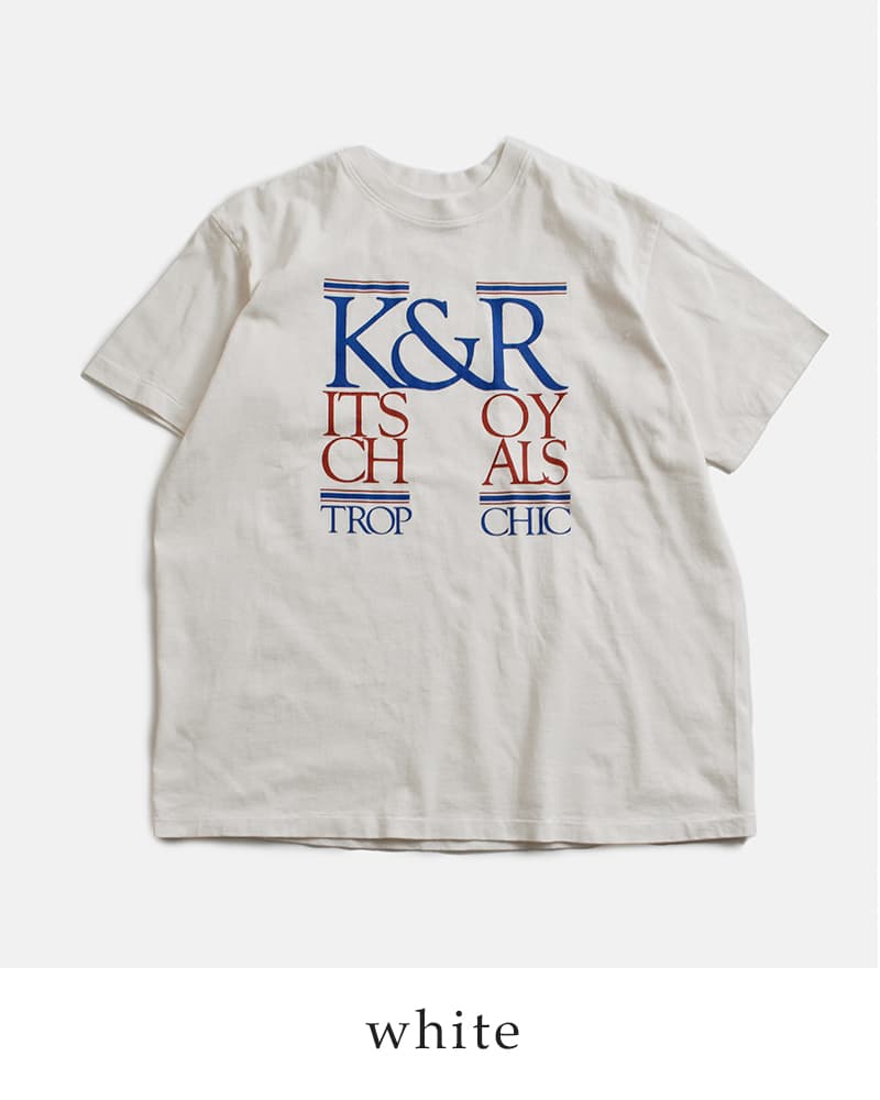 KURO クロ ラウンドシェイプ ダイ プリント Tシャツ 17/- ROUND SHAPE