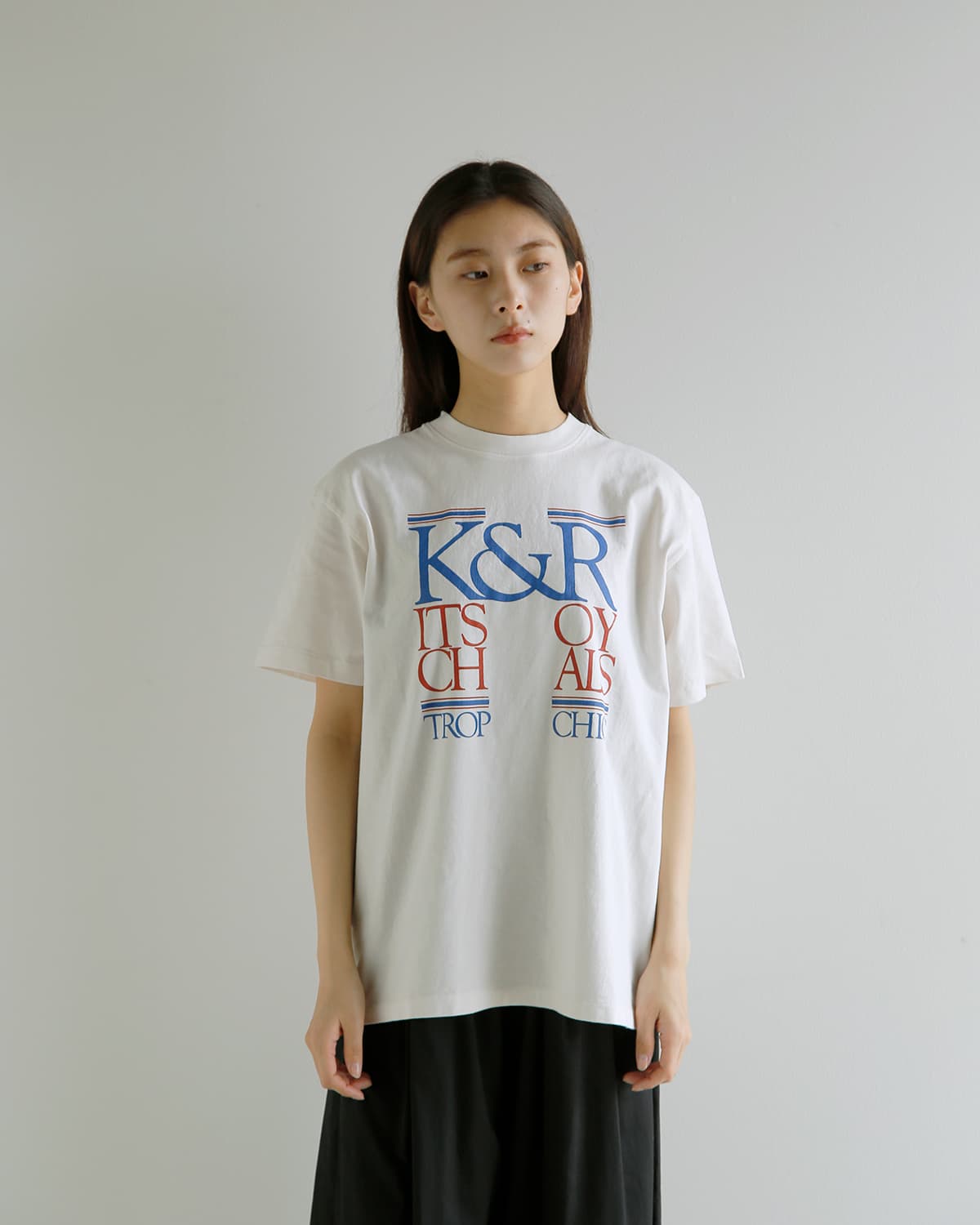 KURO クロ ラウンドシェイプ ダイ プリント Tシャツ 17/- ROUND SHAPE